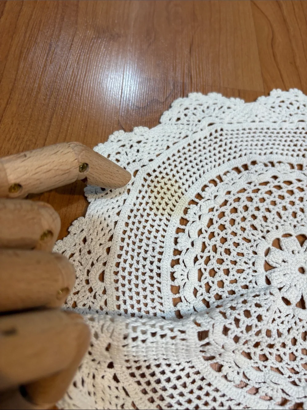 Vintage White Cotton Lace Tea Coaster (9 Pcs) Set